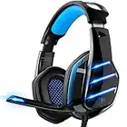 Auriculares para Gaming para PS4, PS5, PC, Xbox One, con micrófono, Sonido Envolvente, Graves y cancelación de Ruido, Luces LED