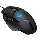 Logitech G402 Hyperion Fury Gaming-Maus mit 4K DPI optischem Sensor, 8 programmierbare Tasten, Taste zur DPI-Umschaltung, 32-Bit-ARM-Prozessor, Leichtgewicht, PC/Mac - Schwarz