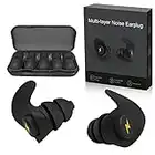 Ear Plugs for Sleeping Noise Cancelling,6 Pairs Comfortable Silicone Sound Blocking Earplugs, Reusable Washable Earplugs for Sleeping, Work, Study, Snoring, Shooting, Concerts and Hearing Protection