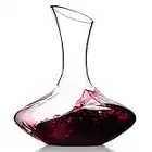 Decanter Vino, 1.7 litri, 170 cl, Caraffa per Decantare Vino in Cristallo Soffiato a Mano, Elegante e Moderno, per Serate e Feste - Sipour