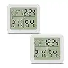 PAIRIER Digital Thermometer Hygrometer 2 Stück, Tragbares Thermometer Hygrometer Innen mit hohen Genauigkeit, LCD Bildschirm Raumthermomete, Geeignet für Gewächshaus, Heim und Büromessgeräte