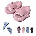 Geweo Shark Pillow Slippers Cute Shark Slides for Women and Men Non-Slip Soft Cloud Sandals Bathroom Shower Flip Flop Cushioned Thick Sole Platform Slippers Indoor Outdoor, Pink 10.5-11 Women/9.5-10 Men