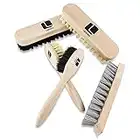 Lenzen Set de Brosses à Chaussures I Kit de 5 Pièces: 2 Brosses de Polissage, 2 Brosses pour Appliquer le Cirage, 1 Brosse Dure pour le Nettoyage