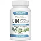 DIM Supplement 200 mg | Estrogen Balance for Women & Men | Hormone Balance, Hormonal Acne, PMS, Bloating, Menopause, & Antioxidant Support | Clean Label Project Certified, Vegan, Soy-Free | 60 Pills