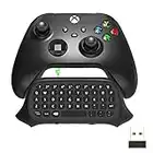 Wireless Controller Keyboard for Xbox Series X/Series S/One S/One, Controller Chatpad Message Keypad with 2.4G USB Receiver, Controller Attachment Accessories with 3.5mm Audio＆Headphone Jack, Black