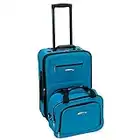 Rockland Ensemble de Bagages Droits Softside Fashion, Turquoise, 2-Piece Set (14/19), Ensemble de Bagages