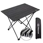 MSSOHKAN Camping Table Folding Portable Camp Side Table Aluminum Lightweight Carry Bag Beach Outdoor Hiking Picnics BBQ Cooking Dining Kitchen