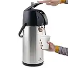 TOMAKEIT Airpot Coffee Carafe Thermal 3L(102 Oz) Insulated Stainless Steel Large Beverage Dispenser Lever Action for Hot/Cold Water