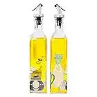 XiaoShenLu Huile et vinaigre Distributeur –Ensemble Huile et Vinaigre - 500ml Lot de 2