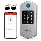 Smart Lock, HEANTLE Keyless Entry Door Lock with Touchscreen Keypads, Fingerprint Door Lock with Bluetooth APP Control for Home, Passcode Code Door Lock Smart Deadbolt