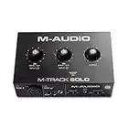 M-Audio M-Track Solo – USB Audio Interface for Recording, Streaming and Podcasting with XLR, Line and DI Inputs, Plus a Software Suite Included