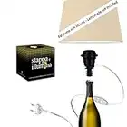 Adaptateur bouteille e27, kit adaptateur lampe bouteille, douille lampe bouteille, pour magnum champagne, champagne millesime, champagne brut, vin, gin, whisky, rum, vodka