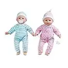 Melissa & Doug Mine to Love Twins Luke & Lucy 15” Light Skin-Tone Boy and Girl Baby Dolls with Rompers, Caps, Pacifiers - Twin Baby Dolls, First Baby Dolls For Toddlers 18 Months And Up