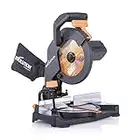 Evolution Power Tools 046-0001A R210CMS Compound Saw with Multi-Material Cutting, Bevel, 45 Degree Mitre, 3-Year Warranty, 1200 W, 230 V-Domestic, Black