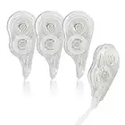 4 Packs Correction Tape, White Out Correction Tape, Transparent Correction Tape, Eraser Tape Dispenser, 0.2 Inch Width Easy to Use Applicator for Instant Correction Wrong Writing (4 PCS)