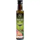 Aceite de Semilla de Uva 250ml - Refinado - Italia - 100% Puro y Natural - Aceite de Uva los Mejores Beneficios para Cocinar - Grapeseed Oil - Botella de vidrio