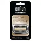 Braun Tête de rasoir électrique Series 9 Pro, pièce de rasage de rechange compatible avec le rasoir pour homme Series 9 Pro, 94M, argent