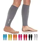 NEWZILL Compression Calf Sleeves (20-30mmHg) for Men & Women - Perfect Option to Our Compression Socks - for Running, Shin Splint, Medical, Travel, Nursing, Cycling (S/M, Solid Grey)