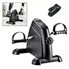 OneTwoFit Mini Exercise Bike Portable Pedal Exerciser Legs and Arms Fitness Cycling with LCD Display for Seniors Rehab OT068