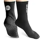 PAWHITS 3mm Chaussettes de Plongée Chaussettes de Combinaison en Néoprène Anti-Derapant Thermique Chaussons Sports Nautique de Plongée sous-Marine Natation Surf Snorkeling pour Homme et Femme Noir S