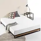 ZINUS Suzanne 15 cm Plattformbettrahmen aus Metall und Holz | Holzlattenrost | Einfache Montage | 180 x 200 cm | Kastanienbraun