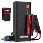 GOOLOO Starthilfe Powerbank, 2000A Tragbare Auto Starthilfe für bis zu 8,0L-Gas und 6,0L Diesel, 12V SuperSafe Lithium Batterie Booster Auto Starthilfe mit USB-Schnellladung