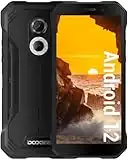 DOOGEE S51 [2022] Movil Resistente, Android 12 Smartphone Barato, 4GB+64GB (512GB SD) 12MP Doble Cámara, 5180mAh Batería Telefono Movil Todoterreno 6" HD Pulgadas, IP68 IP69K/NFC/GPS/WIFI-Negro