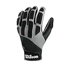 Wilson MVP Tacktech Lineman - Guanti da calcio americani, taglia S, colore: Nero