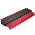 Aobetak Jauge de profil 10in, duplicateur de contour pour enroulement des tuyaux, cadres circulaires, conduits mesure de profil en bois, outil professionnel précis pour carrelage, rouge