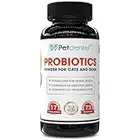 Petdentists pour Chiens et Chats Probiotics 17 souches bactériennes optimales; Suppléments pour Chiens Infection à levures Problèmes digestifs Chiens Diarrhée Mauvaise haleine et Soutien Dentaire