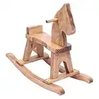 AmishToyBox.com Wooden Rocking Horse Toddler Ride-On Toy (Harvest Stain)