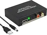 PROZOR HDMI Audio Estrattore - 4K HDMI a Ottico SPDIF Toslink Convertitore e HDMI Video Adattatore Splitter - DAC HD Digitale a Stereo R/L Audio Estrattore per Blu-ray DVD SKY HD PS3 PS4