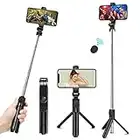 Selfie Stick Stativ, Selfie Stick Bluetooth Ausziehbarer Handy Stativ mit Fernbedienung - Facetime Foto Video Telefonständer für iPhone und Android Smartphone