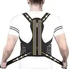 Aollop Posture Corrector Men Back Brace Back Support with Breathable Adjustable Elastic Bands Support Bars Posture Improve Back Pain Association Lower Lumbar Relief Waist 27'- 51', Gift for Women