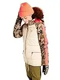 Burton Women's Standard Keelan Jacket, Crème Brûlée/Martini Olive Terra Camo, Medium