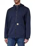 Carhartt Sudadera Wind Fighter, Full-Zip, Relaxed Fit, tejido de grosor medio Para Hombre, Azul marino, XL