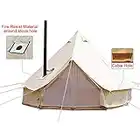 SportTent Camping 4 Season Waterproof Cotton Canvas Bell Tent with Stove Hole and Cable Hole