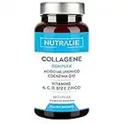 NUTRALIE Collagene + Acido Ialuronico | Arricchito con Vitamina C, Zinco e Coenzima Q10 | Collagene Idrolizzato Per Mantenimento di Articolazioni, Ossa e Pelle | 60 Capsule