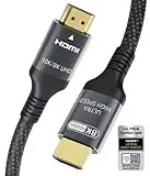 Zertifiziertes HDMI 2.1 Kabel 8K 2m, 48Gbps Ultra High Speed HDMI-Kabel 4K 120Hz/144Hz 8k 60Hz 4:4:4 eARC DTS:X Dolby Atmos Dynamic HDR HDCP2.3 Kompatibel für MacBook Pro2021 Gaming PC OLED TV Roku