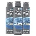 Dove Men+Care Antiperspirant Deodorant Dry Spray Clean Comfort 3 Count For Men 48-hour Sweat and Odor Protection with Triple Defense Technology 3.8 oz