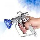 Paint Sprayer, Airless Paint Spray Gun Stainless Steel Car Body Coating Sprayer Machine High Pressure Paint Sprayer for Home Decoration Construction(8.3 * 5.5inch)