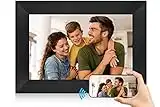 Hyjoy Cadres Photo Numériques WiFi, Cadre Photo Numérique de 8 Pouces avec Écran Tactile IPS HD, 8 Go de Stockage pour Partager des Photos ou des Vidéos n'importe où Via L'application AiMOR