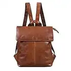 STILORD 'Charlie' Vintage Lederrucksack Braun Mittelgroßer Daypack für Damen Herren 13,3 Zoll Laptop Rucksack aus Echtem Leder, Farbe:Cognac - braun