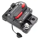 50 Amp Automotive Marine Circuit Breaker with Manual Reset Surface-Mount for Trolling Boat Motor Battery Thermal 12V-48V DC Waterproof