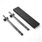 Crazy-M 2 Set Bacchette in Lega di Alta qualità Bacchette Bacchette Bacchette in Acciaio Inox con Supporto Set Regalo Bacchette Cinesi Posate asiatiche con Scrigno Nero