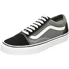 Vans Unisex Old Skool Classic Suede/Canvas Sneaker, Grey Black Pewter, 6.5 UK