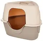 Amazon Basics Triangle Corner Covered Cat Litter Box - 26 x 20 x 23 Inches, Beige