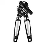 Tin Openers Can Opener 3-in-1 Stainless Steel Manual Tin Openers with Non-Slip Handle Can Openers Perfect Kitchen Tool (Black)