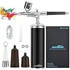 Autolock Airbrush, Spritzpistole Set 30PSI mit Kompressor, Tragbares kabelloses Airbrush-Kit und Wiederaufladbares Hand-Airbrush-Set, für Make-up, Kuchendekoration, Modellfärbung, Nagelkunst, Tattoo