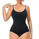 GOLD CARP Women Shaping Bodysuit Tummy Control Shapewear Adjustable Straps Body Shaper Leotard Sculpting Seamless Jumpsuit Waist Trainer Black XL